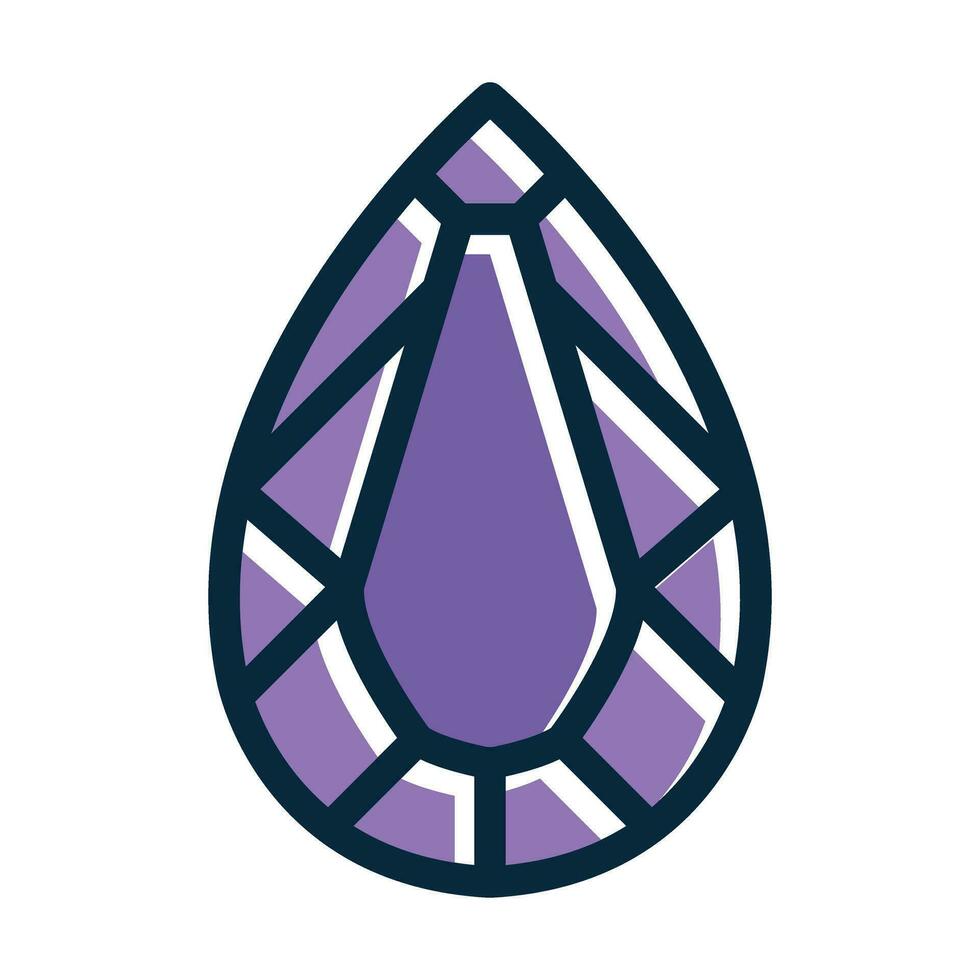 Sapphire Vector Thick Line Filled Dark Colors