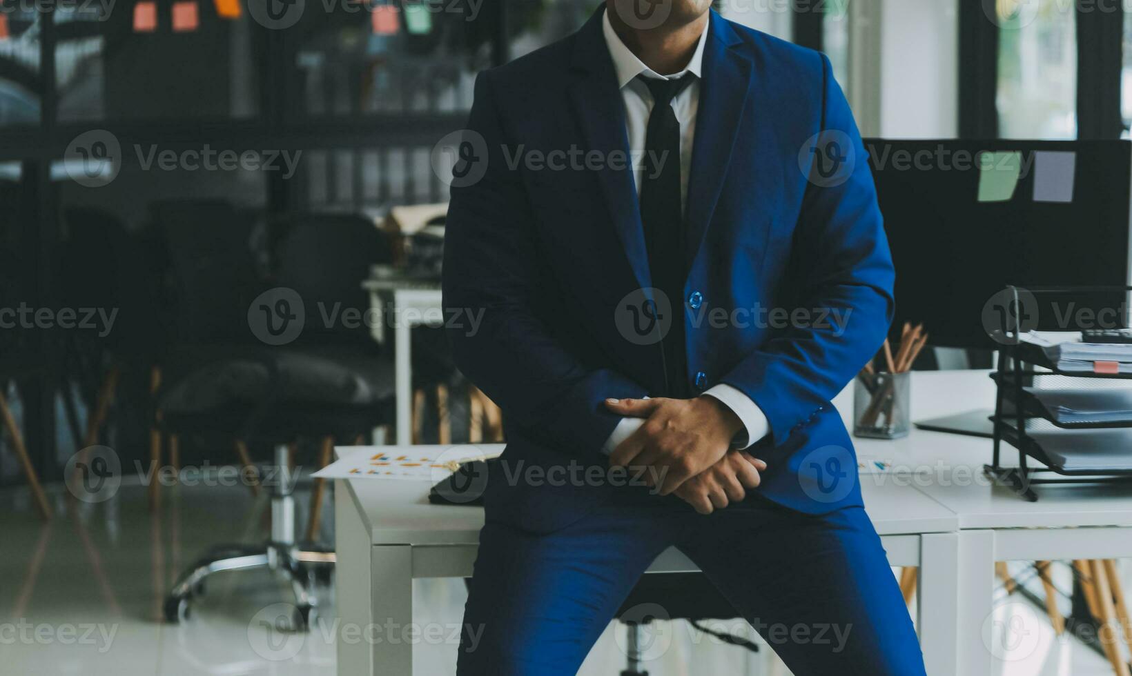 Team of business people working together in the meeting room office, teamwork background charts and graphs banner, double exposure successful teamwork,business planning concept. photo