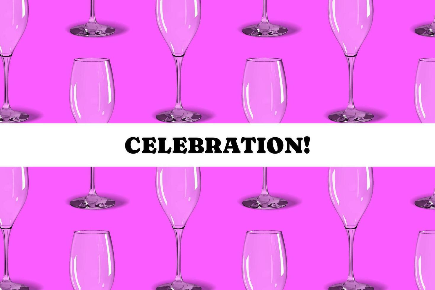 Celebration party holiday design with realistic champagne glasses vector