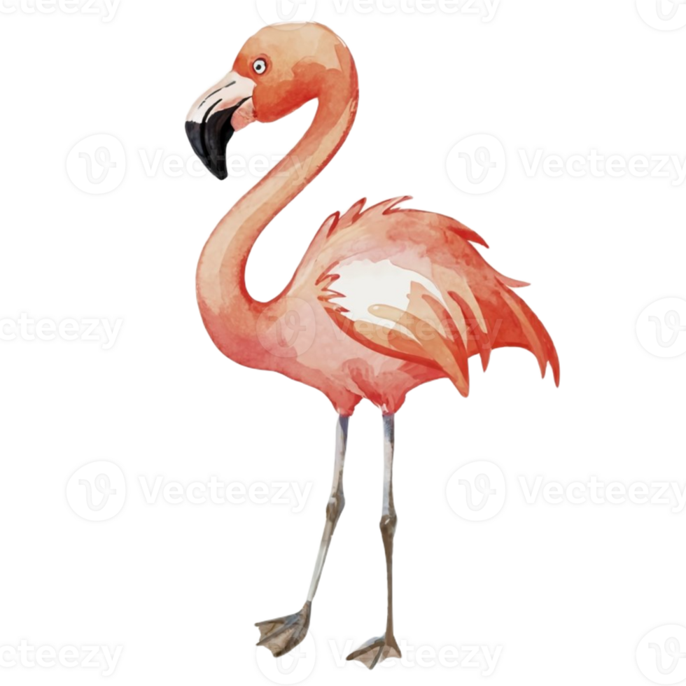 Flamingo Cute Happy AI Generative png