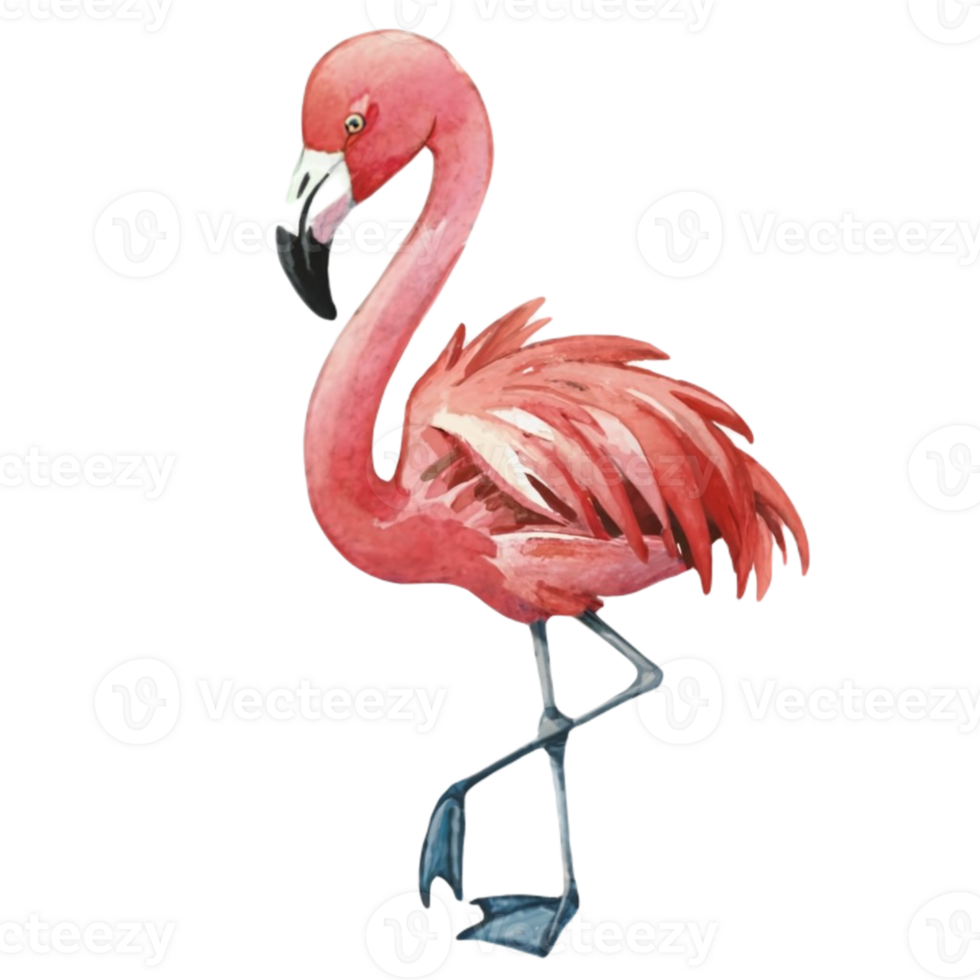 Flamingo Cute Happy AI Generative png