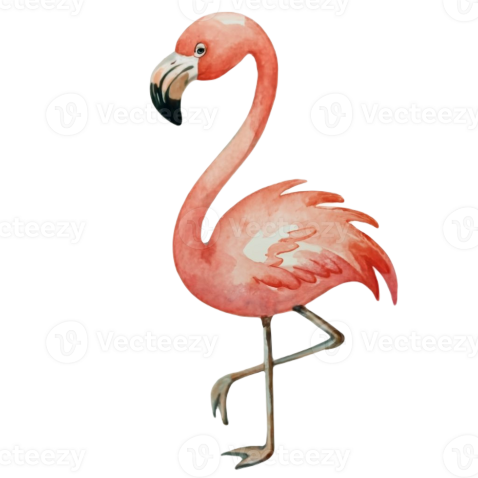 Flamingo Cute Happy AI Generative png