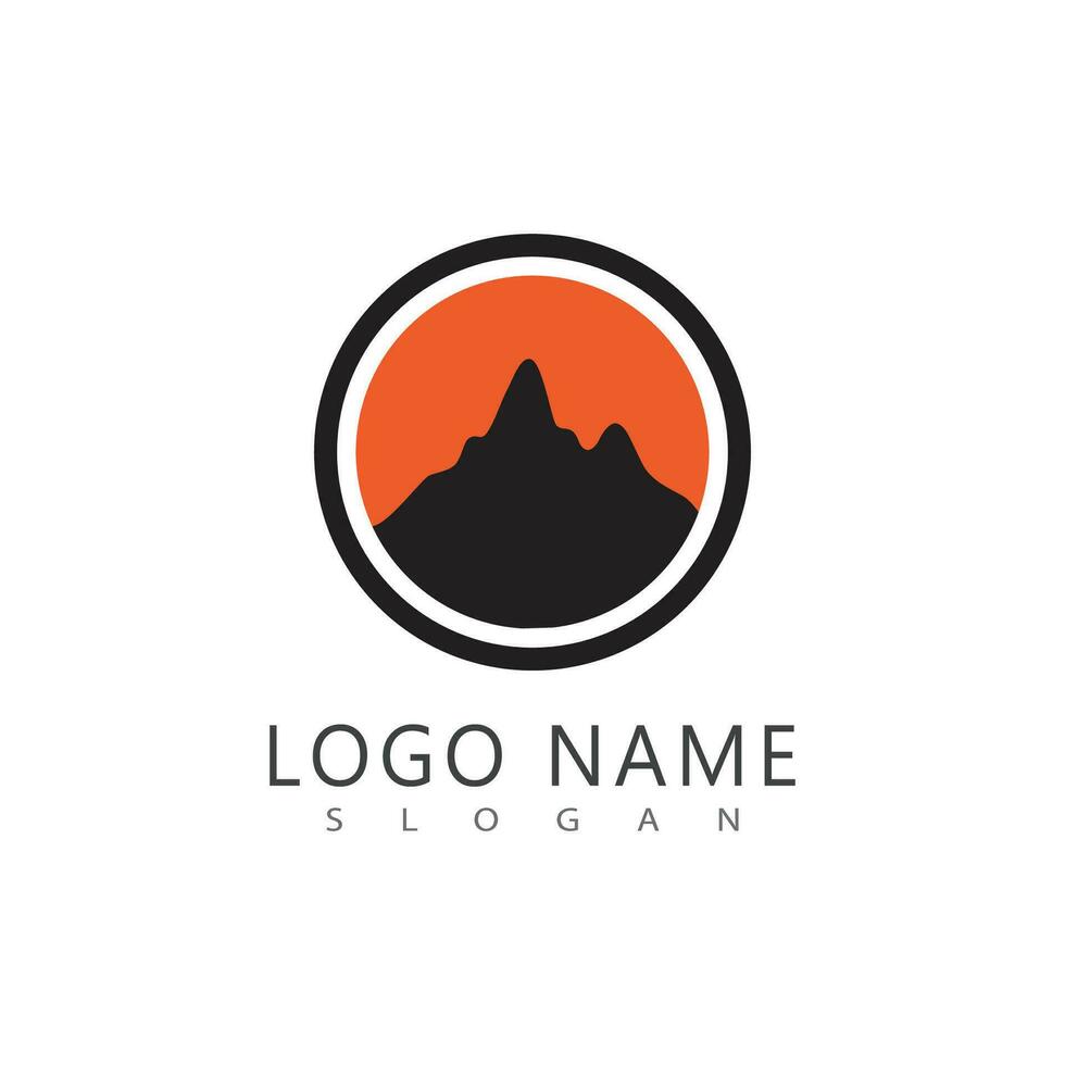 Mountain icon Logo Template Vector illustration design