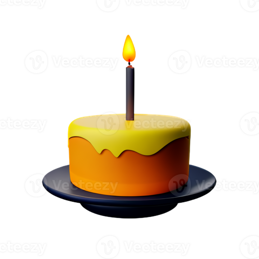 Kuchen Kerze Geburtstag ai generativ png