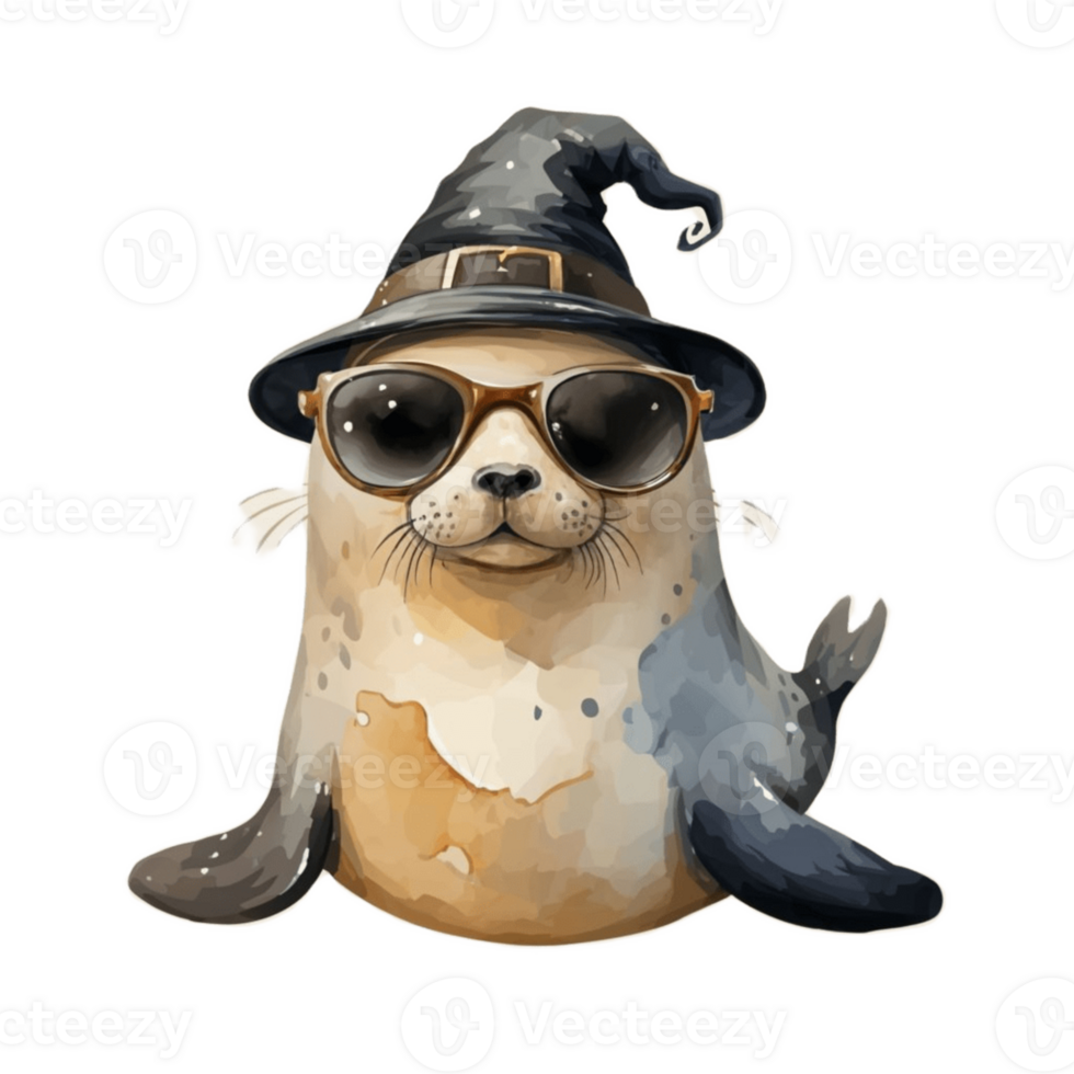 Seal Cap Cute AI Generative png