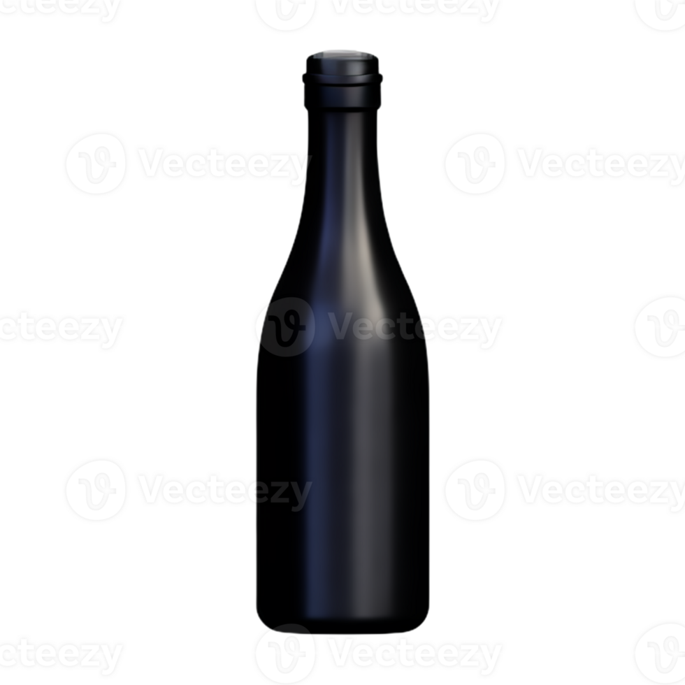 Wine Bottle With A Glass AI Generative png