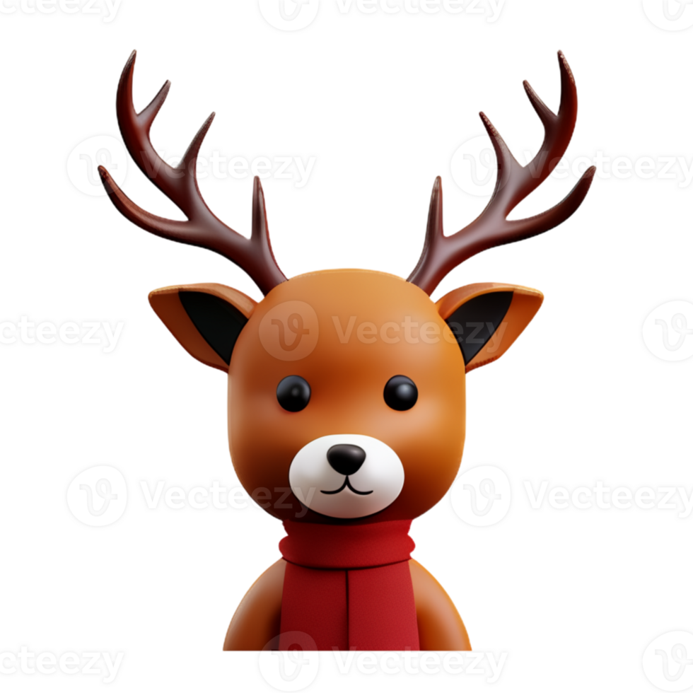 Deer  Cute Happy Animal AI Generative png