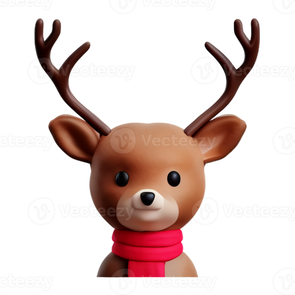 Deer  Cute Happy Animal AI Generative png