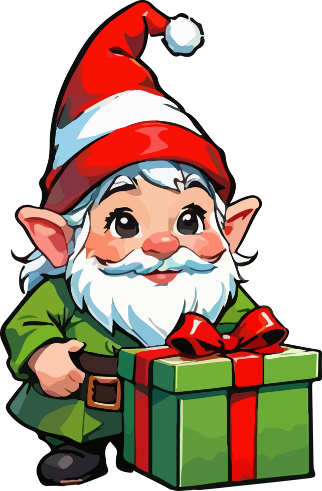 Christmas Gnome Mascot Character AI Generative png