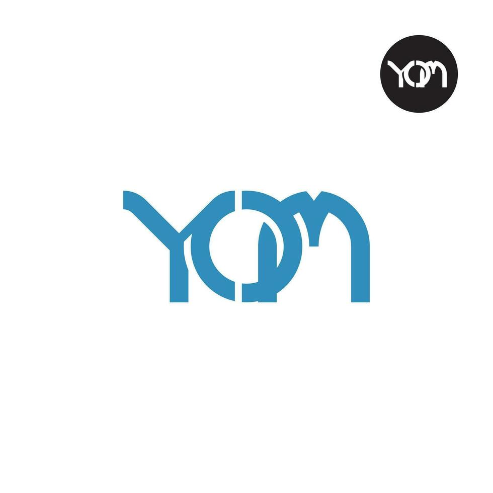 letra yom monograma logo diseño vector