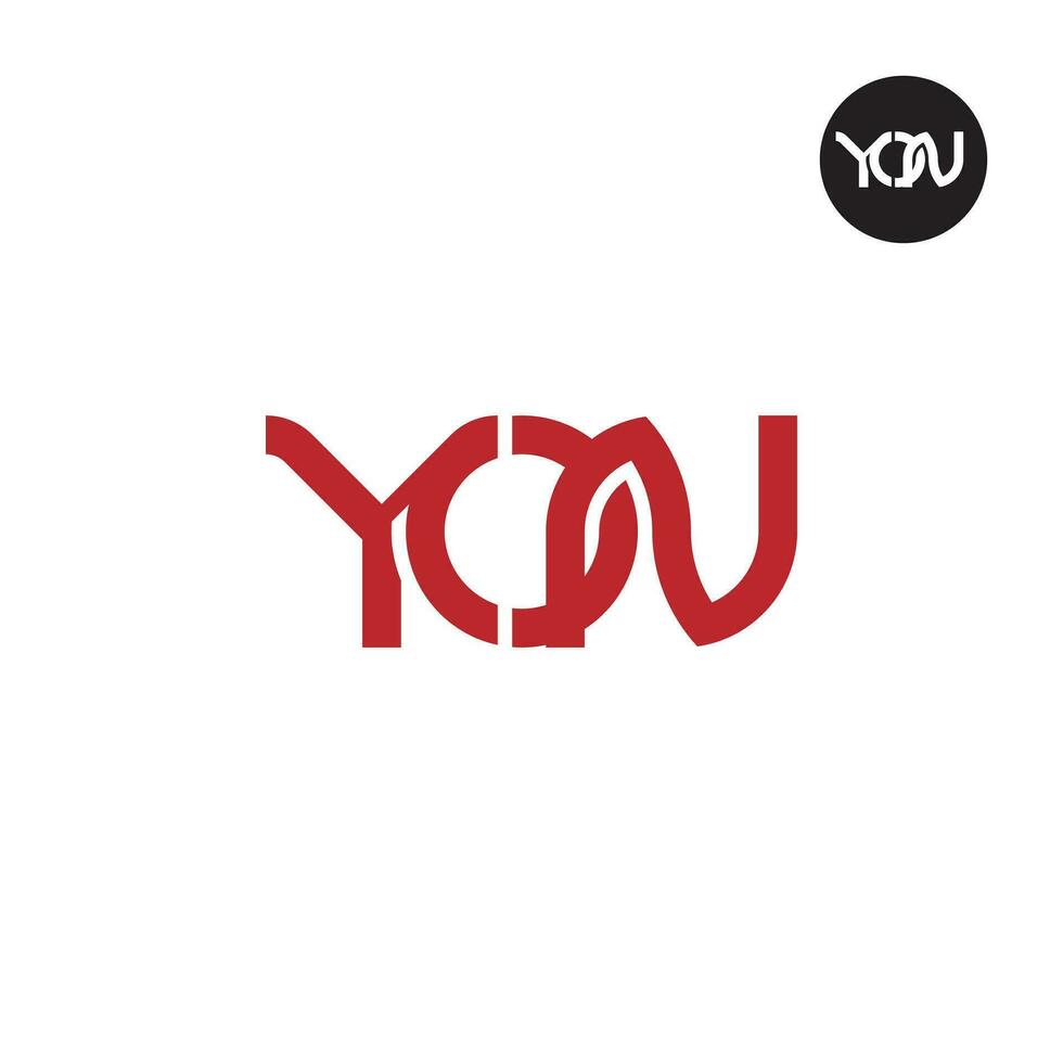 Letter YON Monogram Logo Design vector