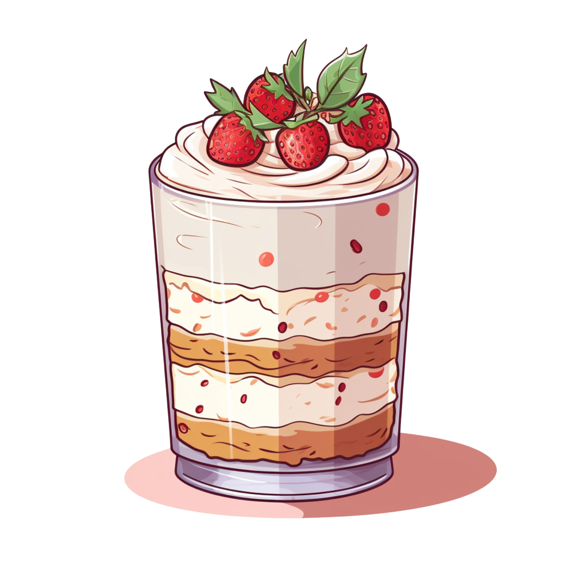 AI Generative Sweet Dessert Ice Cream Parfait Green And Red Color For ai-generative-sweet-dessert-ice-cream-parfait-green-and-red-color-for