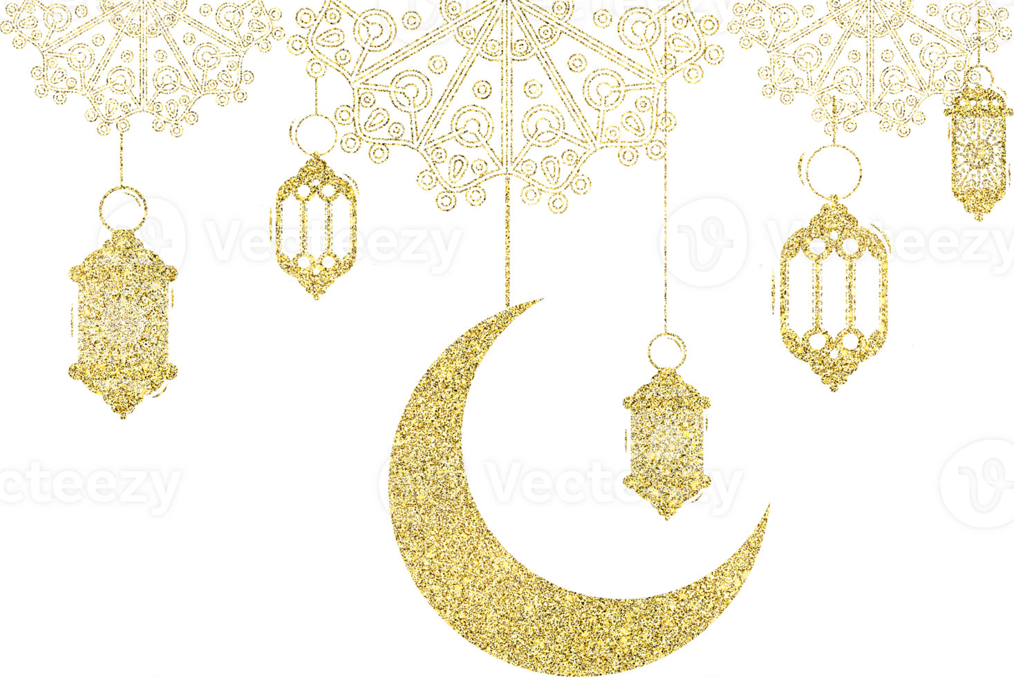 ramadan kareem golden illustration png