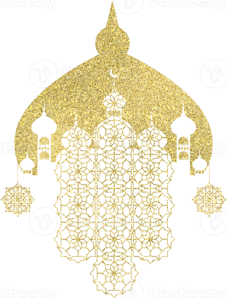 ramadan kareem golden illustration png