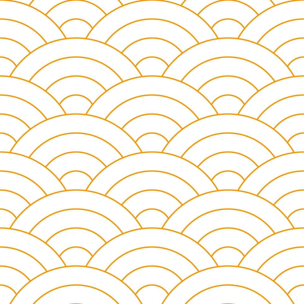 Orange Japanese wave pattern background. Japanese pattern vector. Waves background illustration. for clothing, wrapping paper, backdrop, background, gift card. vector