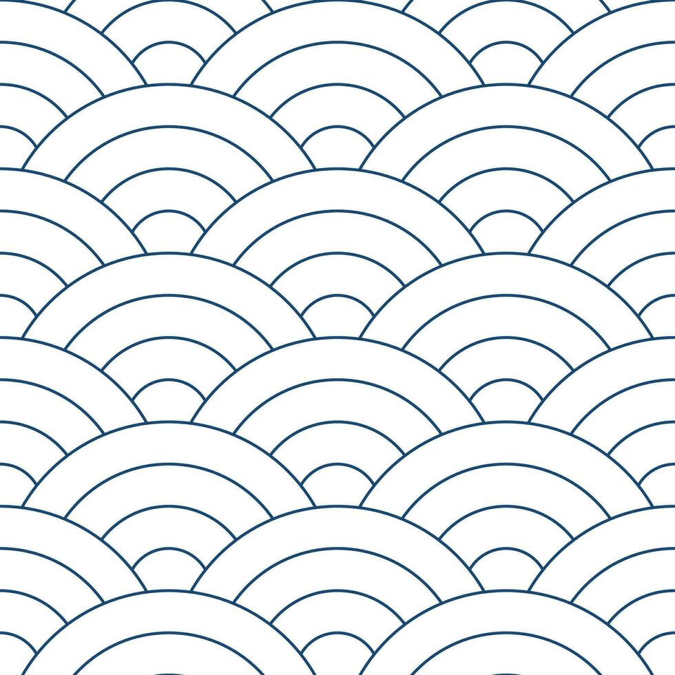 Navy blue Japanese wave pattern background. Japanese pattern vector. Waves background illustration. for clothing, wrapping paper, backdrop, background, gift card. vector