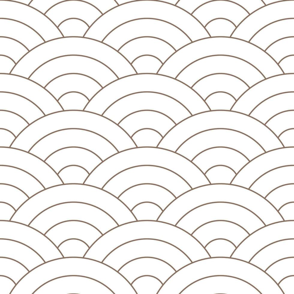 Brown Japanese wave pattern background. Japanese pattern vector. Waves background illustration. for clothing, wrapping paper, backdrop, background, gift card. vector