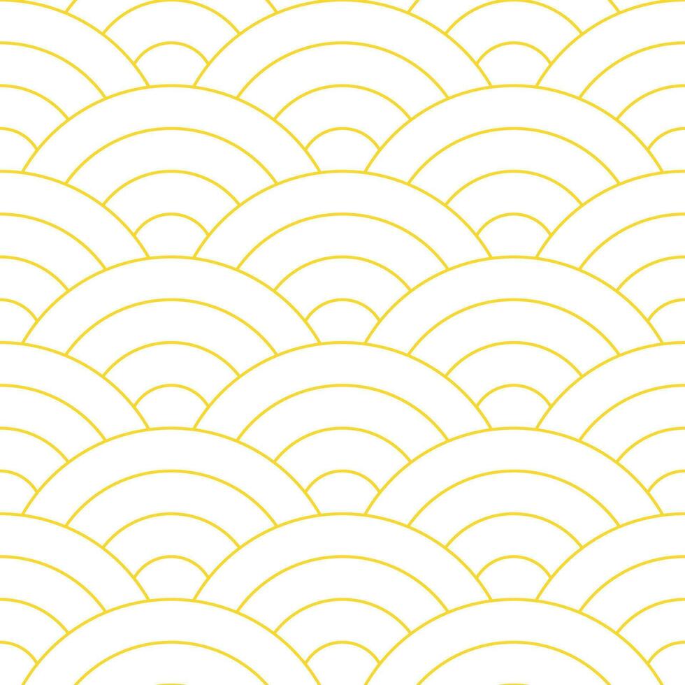 Yellow Japanese wave pattern background. Japanese pattern vector. Waves background illustration. for clothing, wrapping paper, backdrop, background, gift card. vector