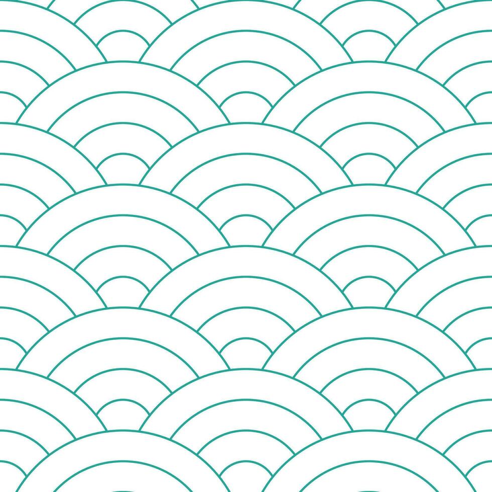 Green Japanese wave pattern background. Japanese pattern vector. Waves background illustration. for clothing, wrapping paper, backdrop, background, gift card. vector