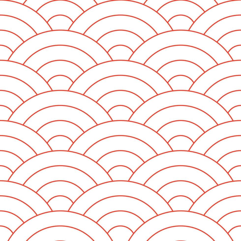 Red Japanese wave pattern background. Japanese pattern vector. Waves background illustration. for clothing, wrapping paper, backdrop, background, gift card. vector