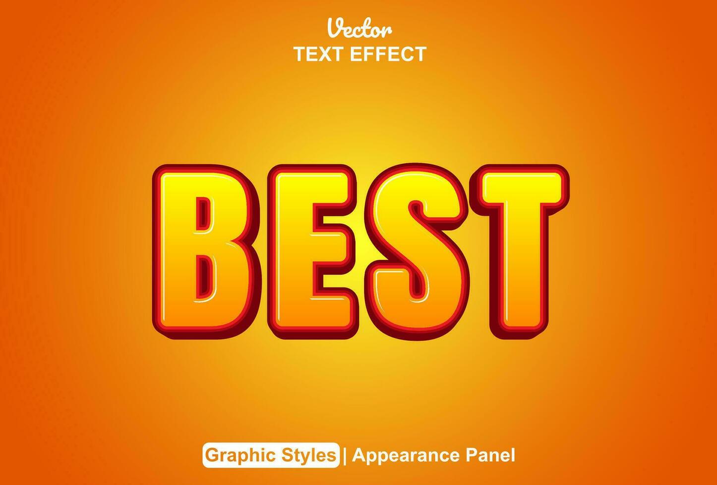 Best text effect with fun style and editable orange color vector