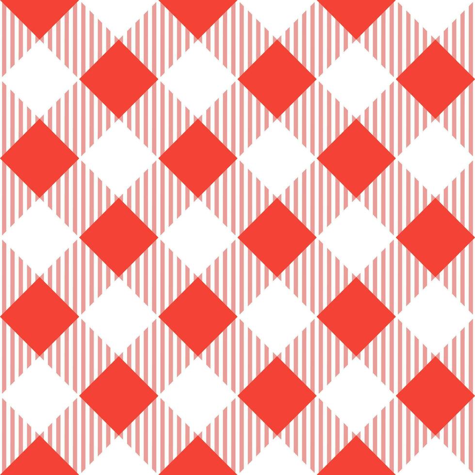 Red shade plaid pattern with oblique line inside background. plaid pattern background. plaid background. Seamless pattern. for backdrop, decoration, gift wrapping, gingham tablecloth. vector