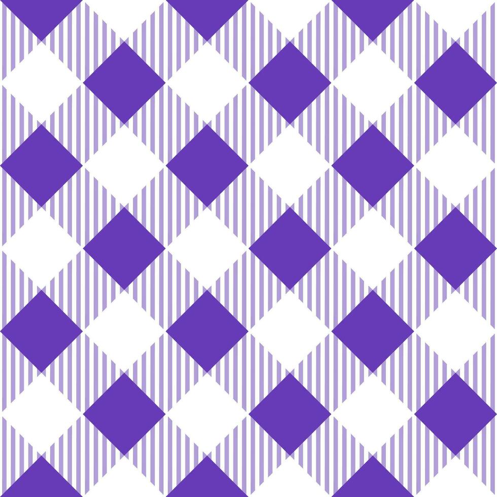 Purple shade plaid pattern with oblique line inside background. plaid pattern background. plaid background. Seamless pattern. for backdrop, decoration, gift wrapping, gingham tablecloth. vector