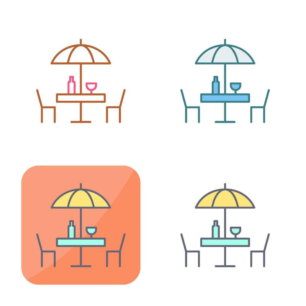 Unique Cafe Table Vector Icon
