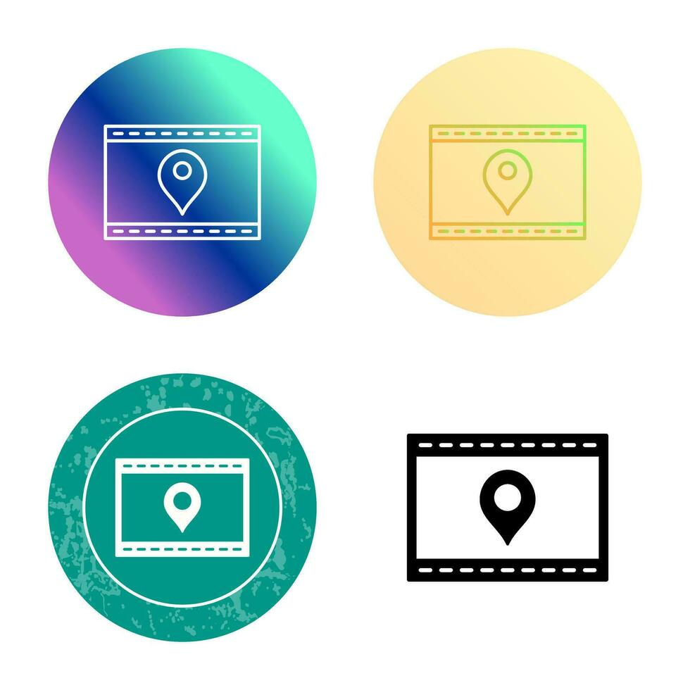 Unique Location Web Advertising Vector Icon