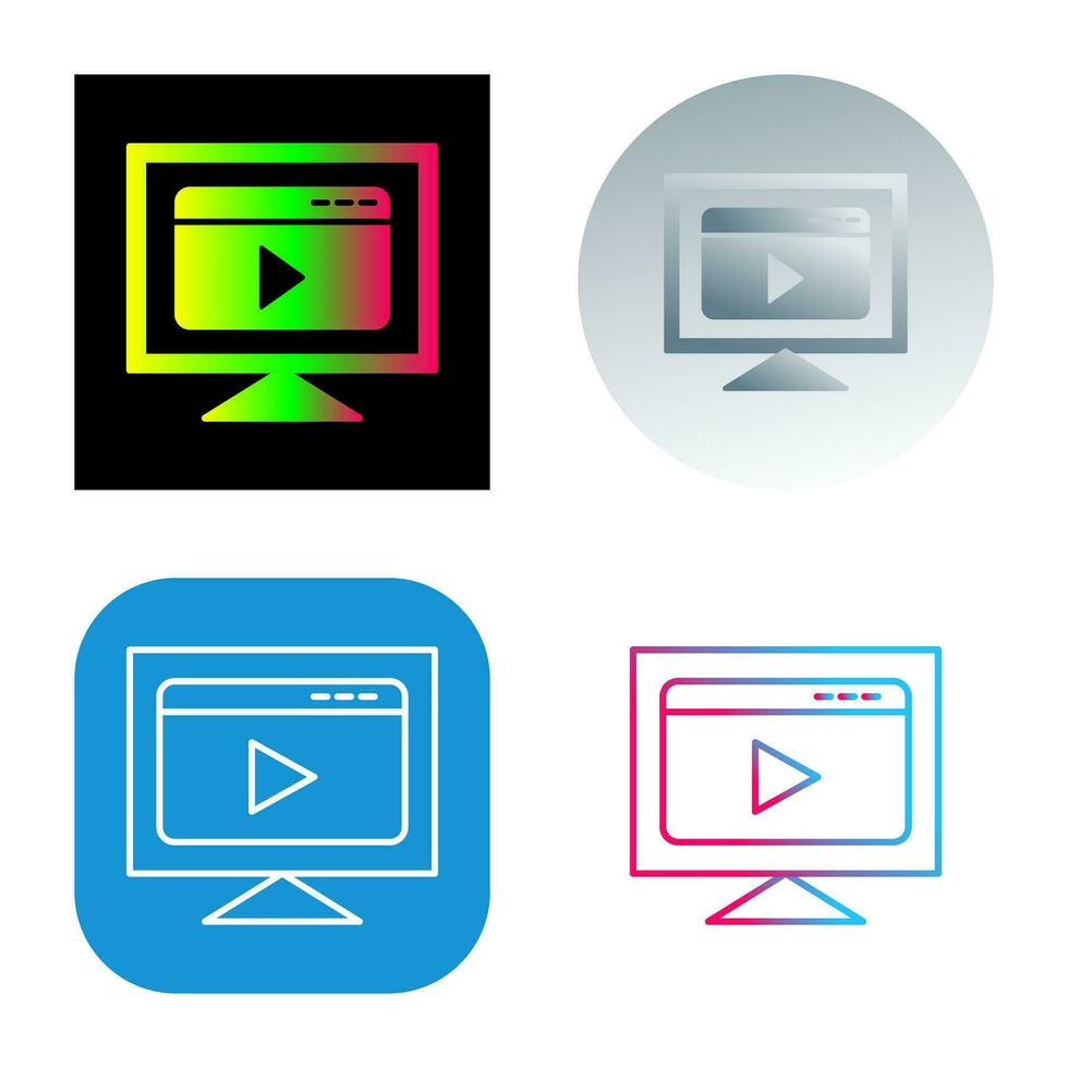 icono de vector de transmisión de video