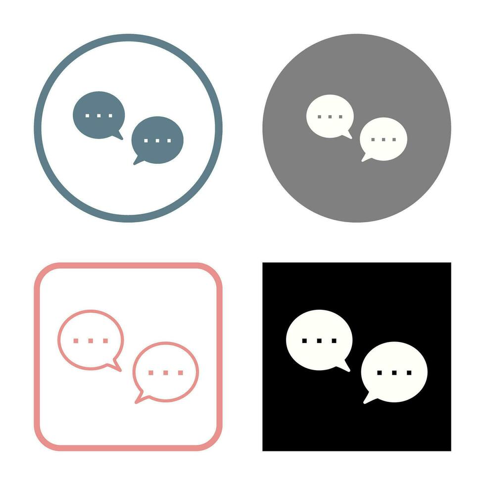 Unique Conversation Bubbles Vector Icon