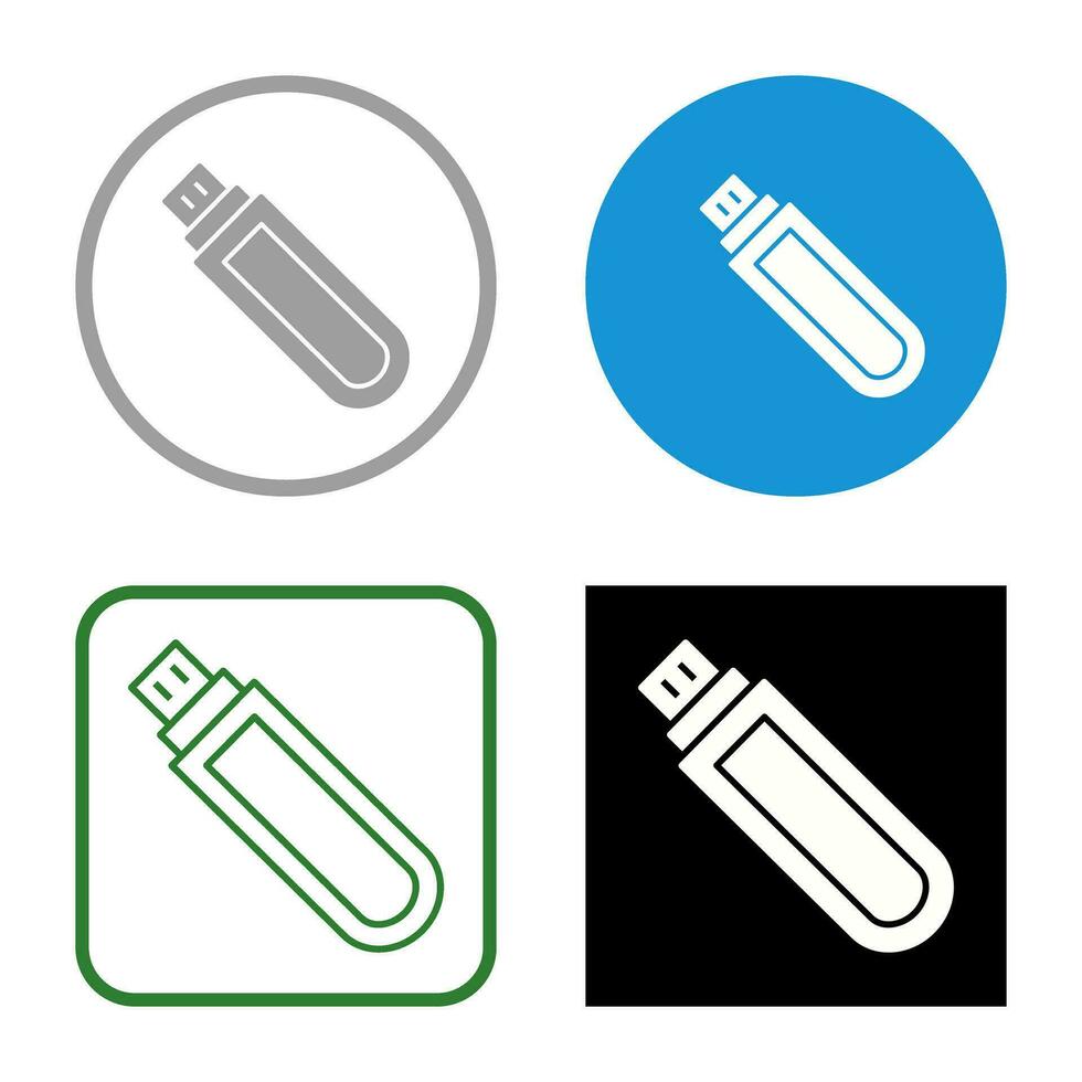 Unique USB Drive Vector Icon