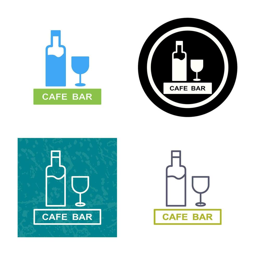 Unique Drinks Cafe Vector Icon