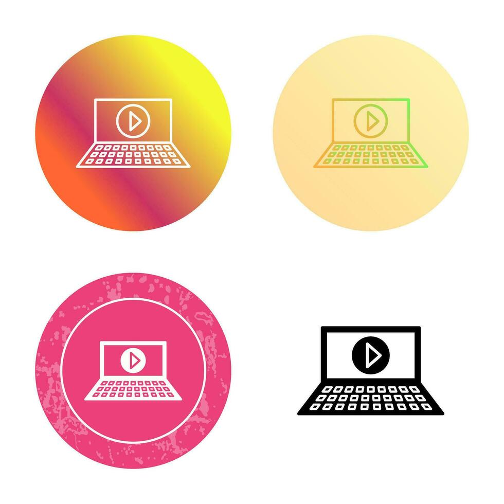 Unique Play Video Vector Icon