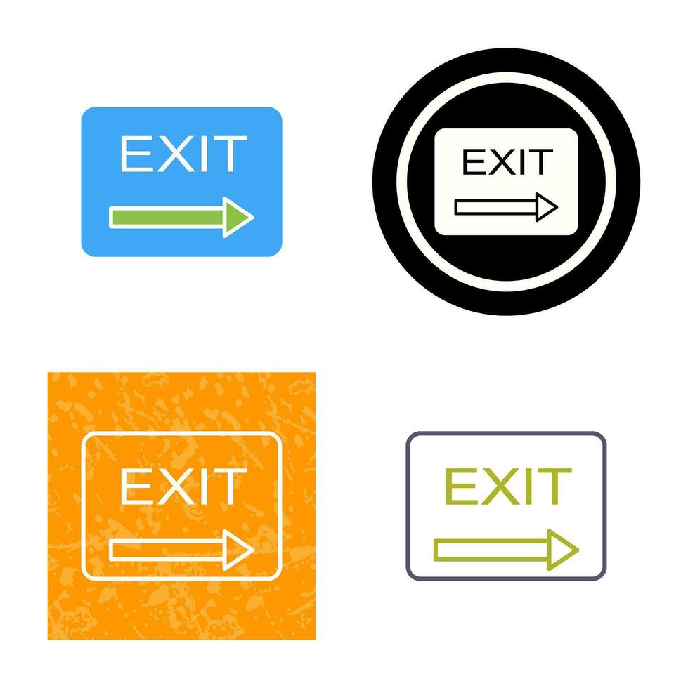 Unique Exit Vector Icon