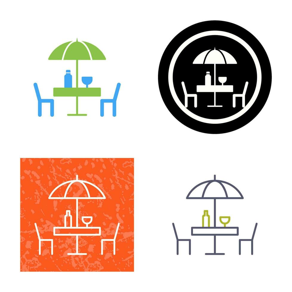 Unique Cafe Table Vector Icon