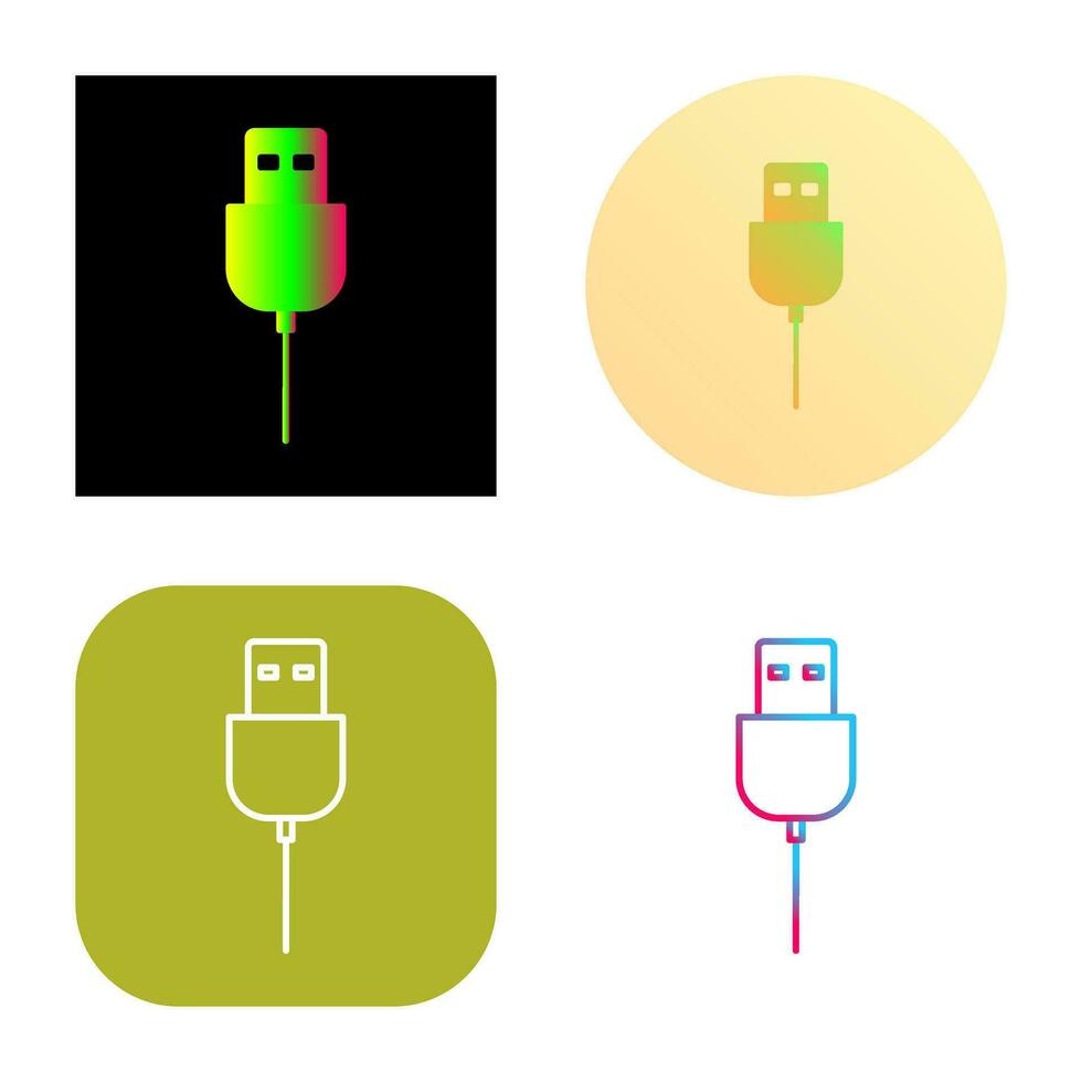 Unique USB Cable Vector Icon