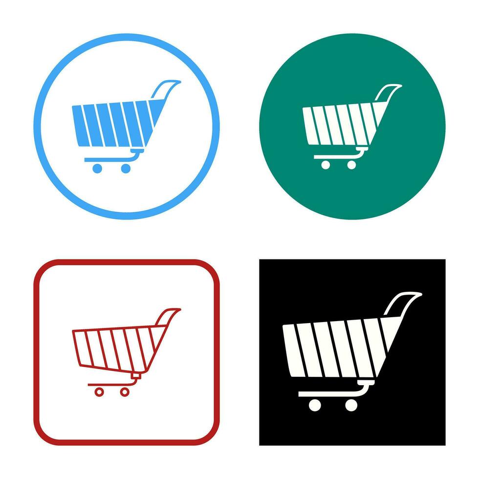 icono de vector de carrito de compras único