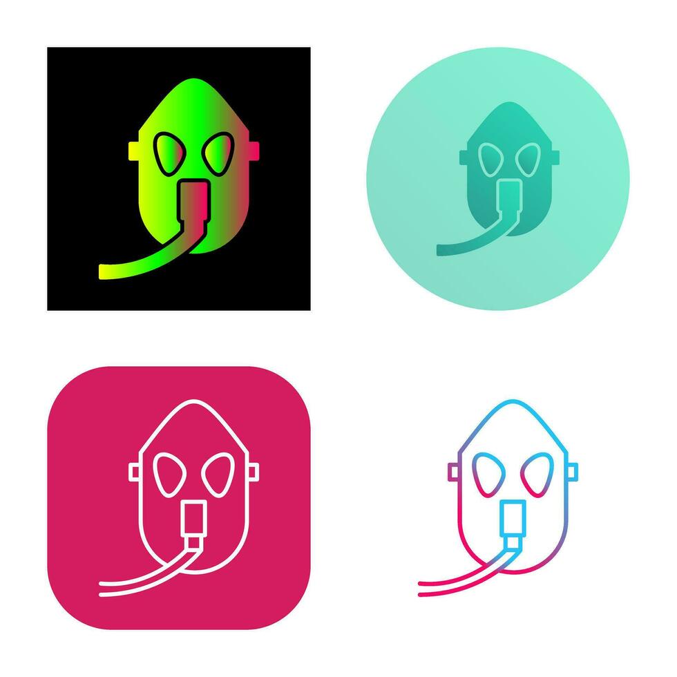 Unique Oxygen Mask Vector Icon