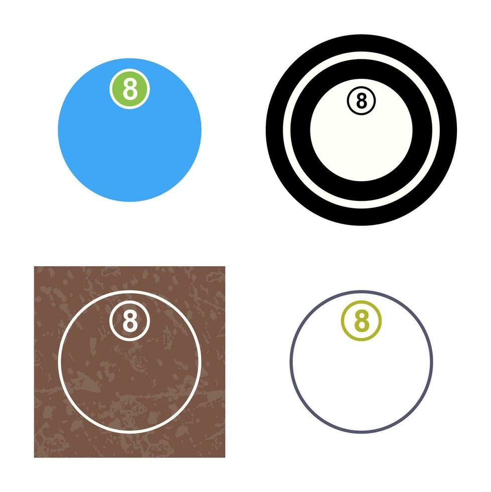 Unique Eight Ball Vector Icon