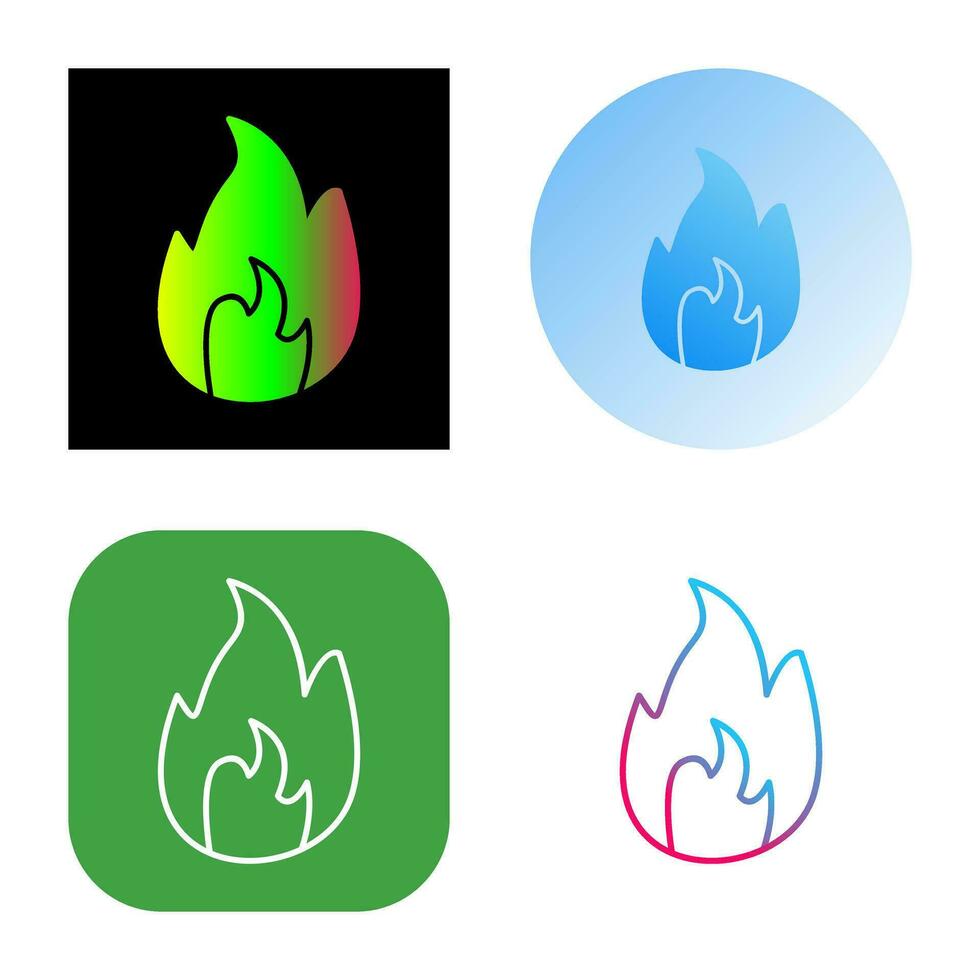 Unique Flame Vector Icon