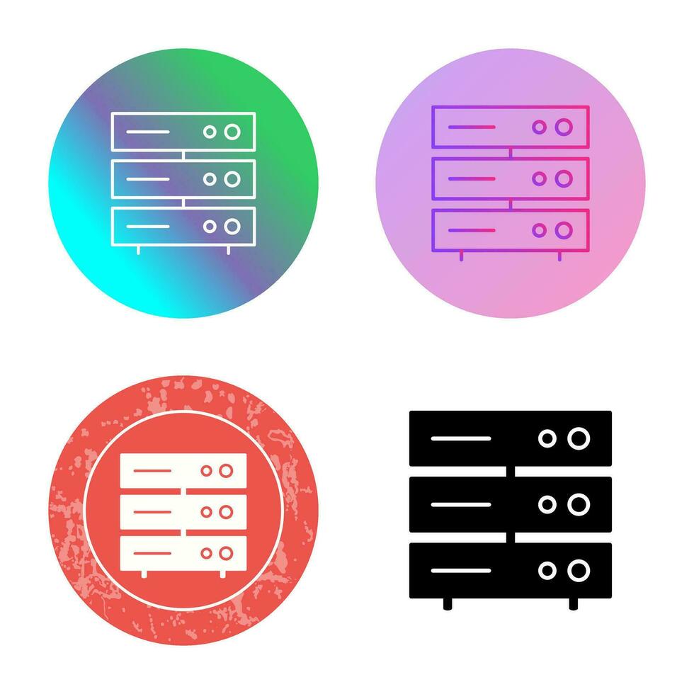 Unique Server Network Vector Icon