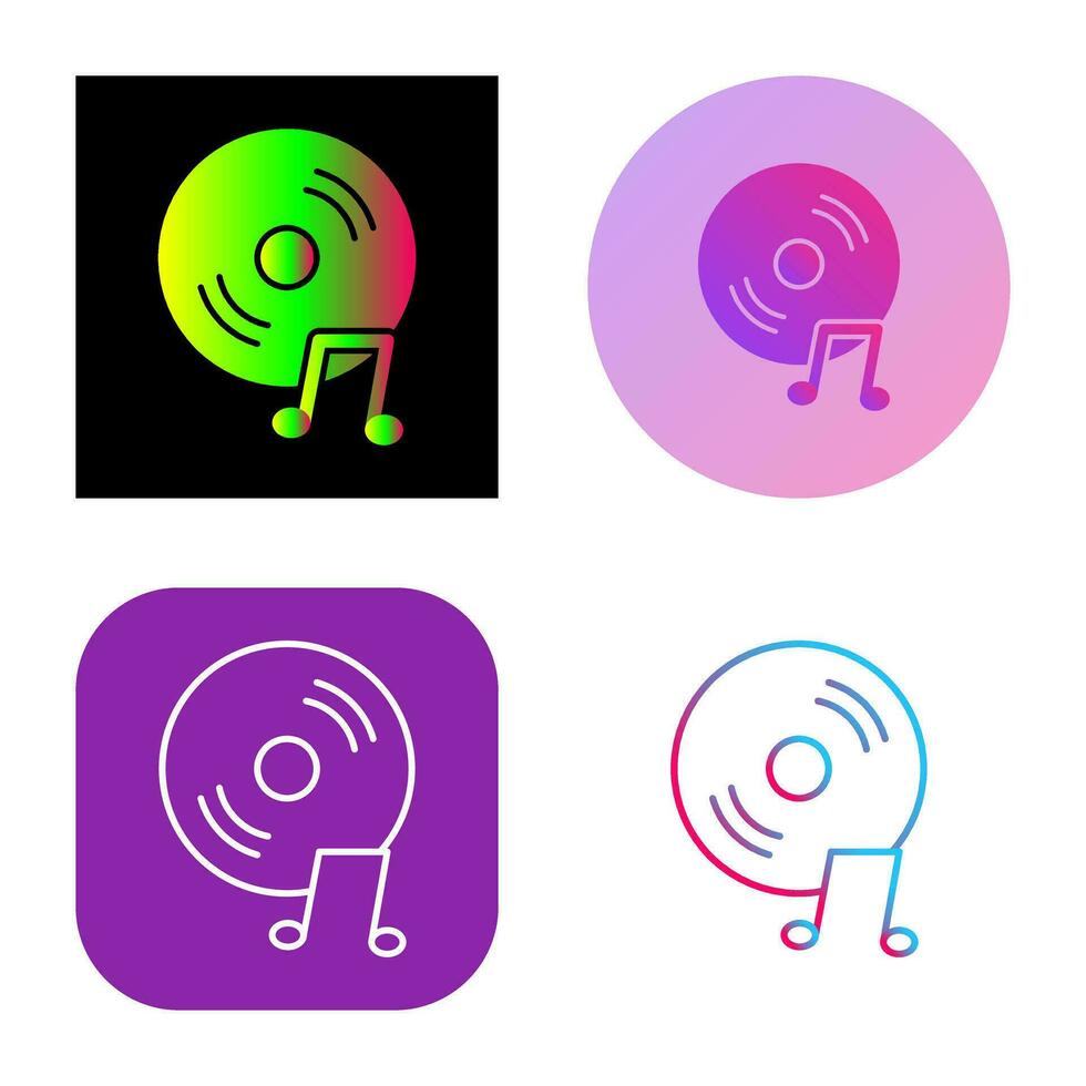 Unique Music CD Vector Icon