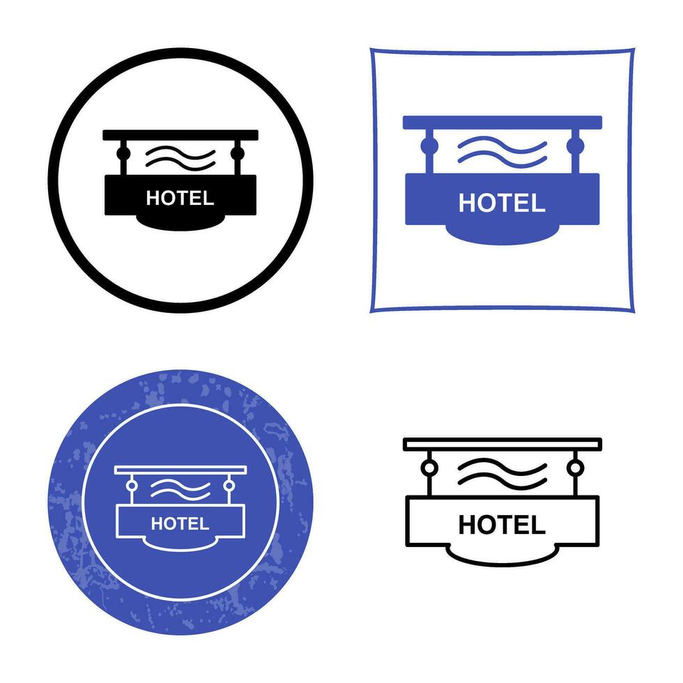 icono de vector de signo de hotel