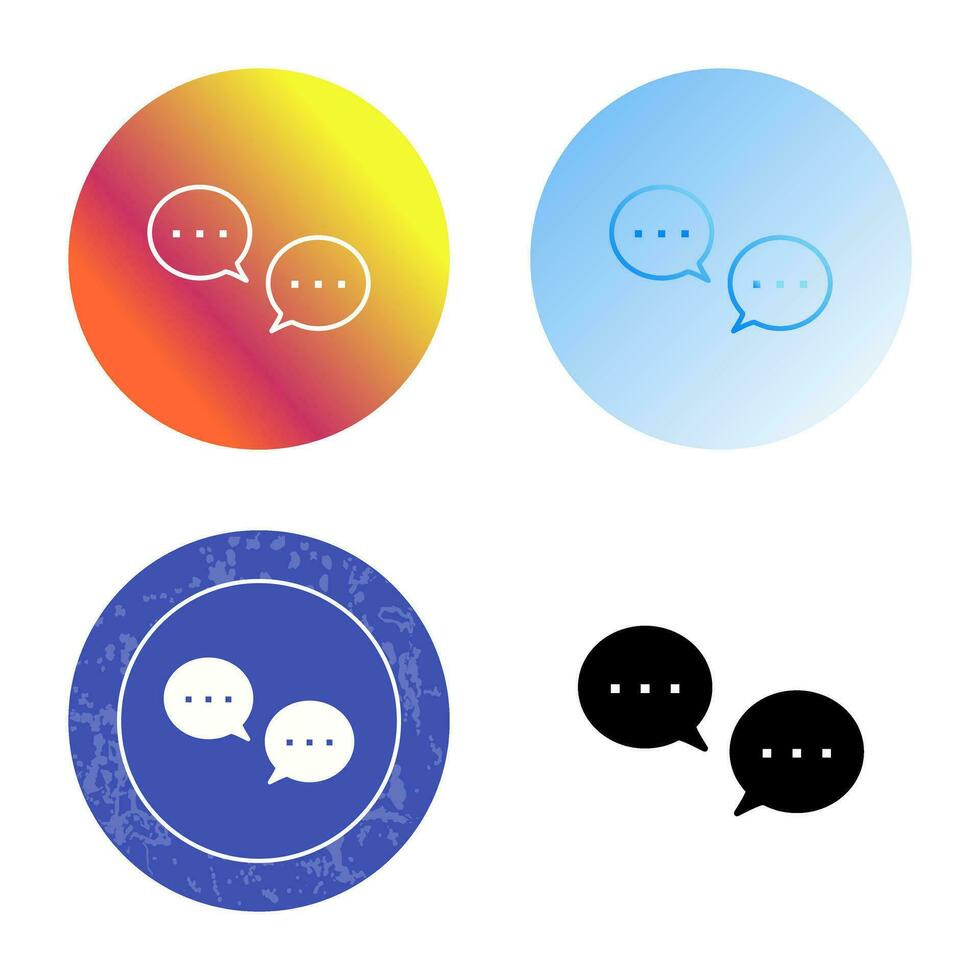 Unique Conversation Bubbles Vector Icon