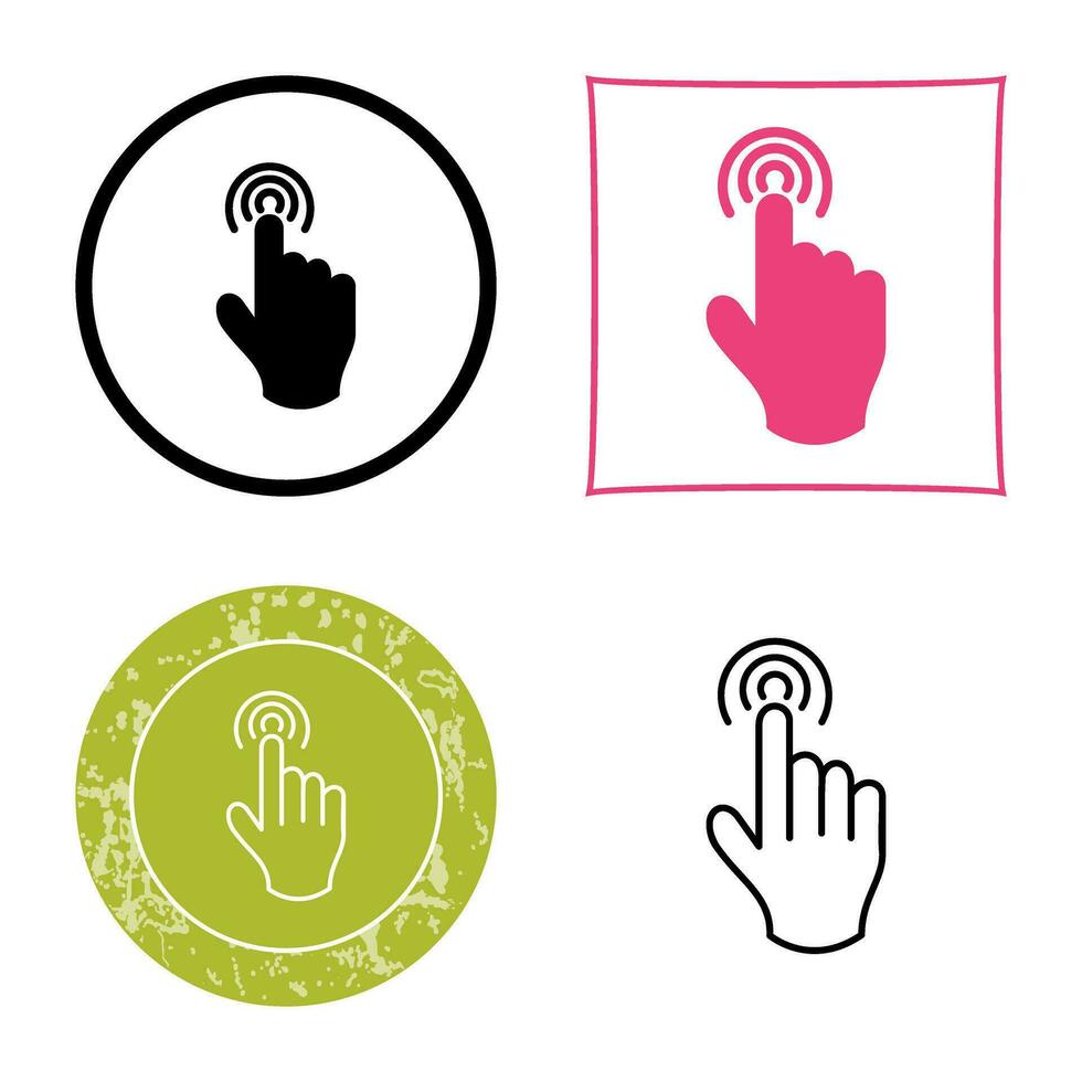 Danger of Hand Press Vector Icon