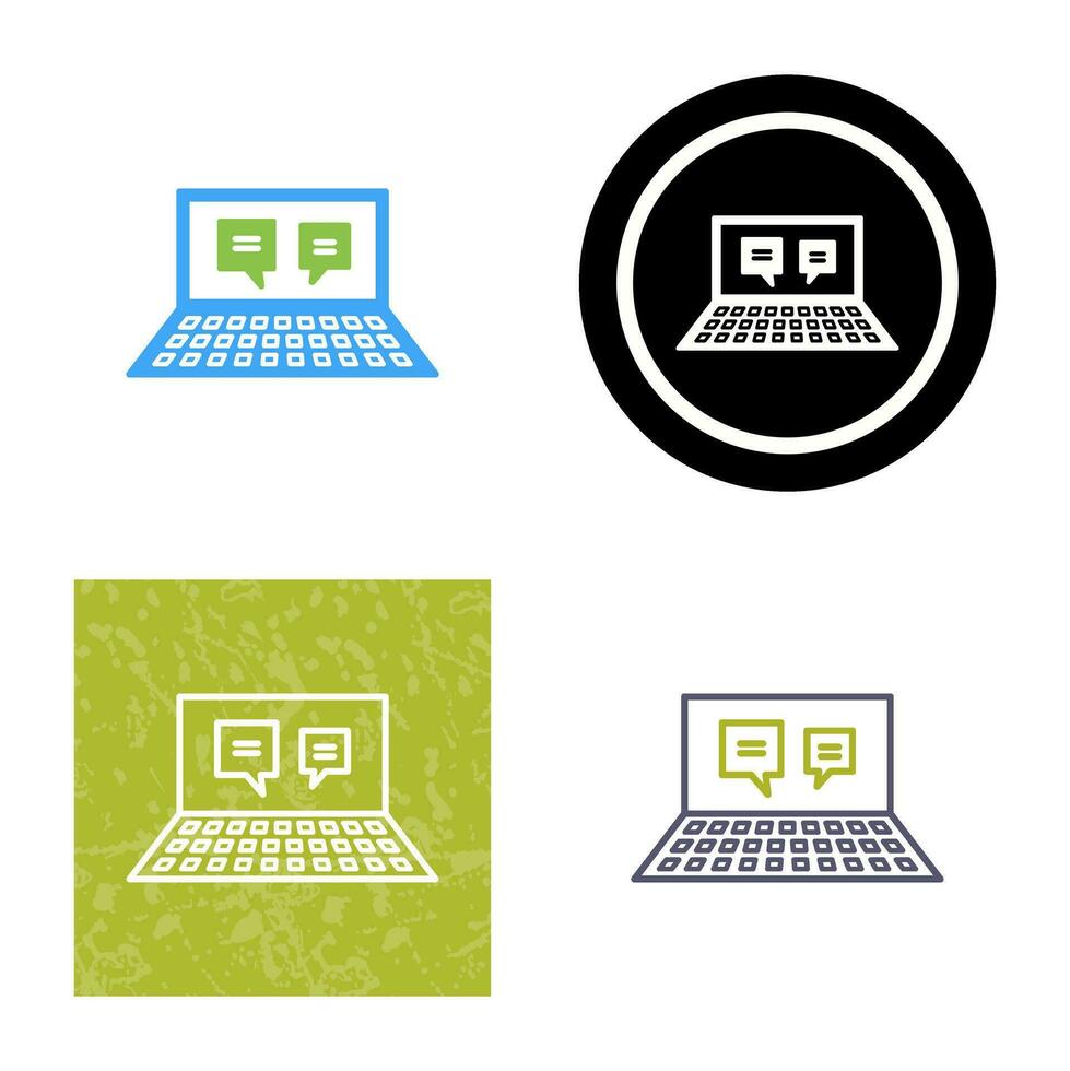 Unique Online Converstaion Vector Icon