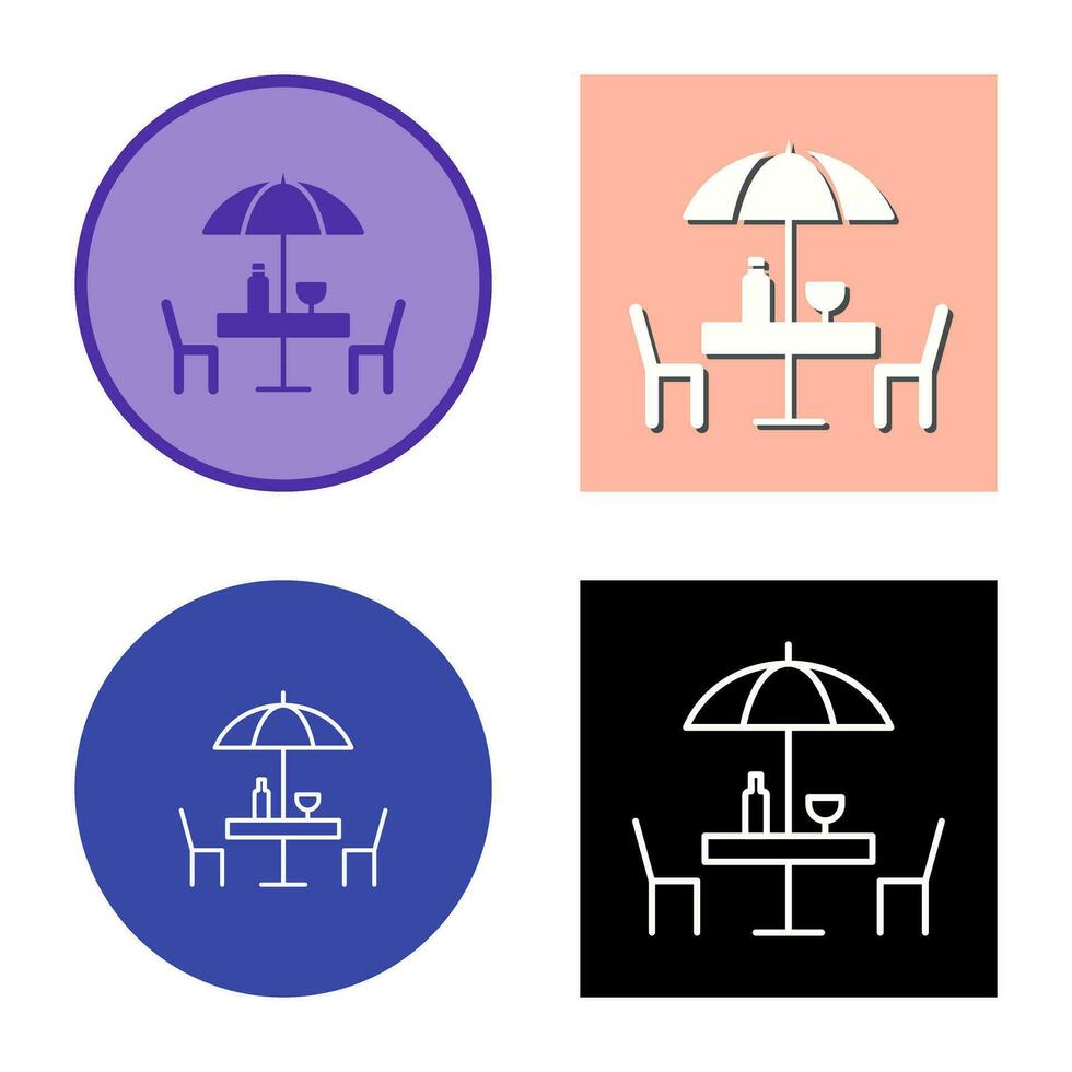 Unique Cafe Table Vector Icon
