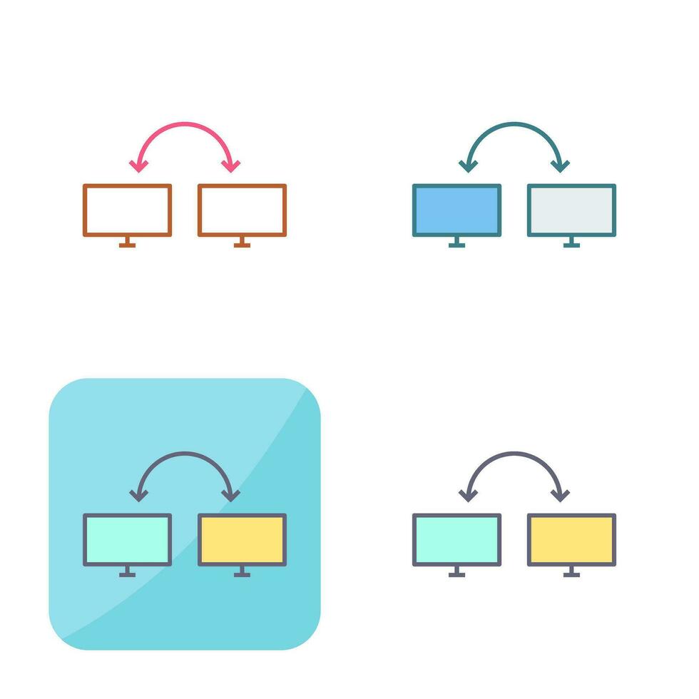 icono de vector de sistemas conectados únicos