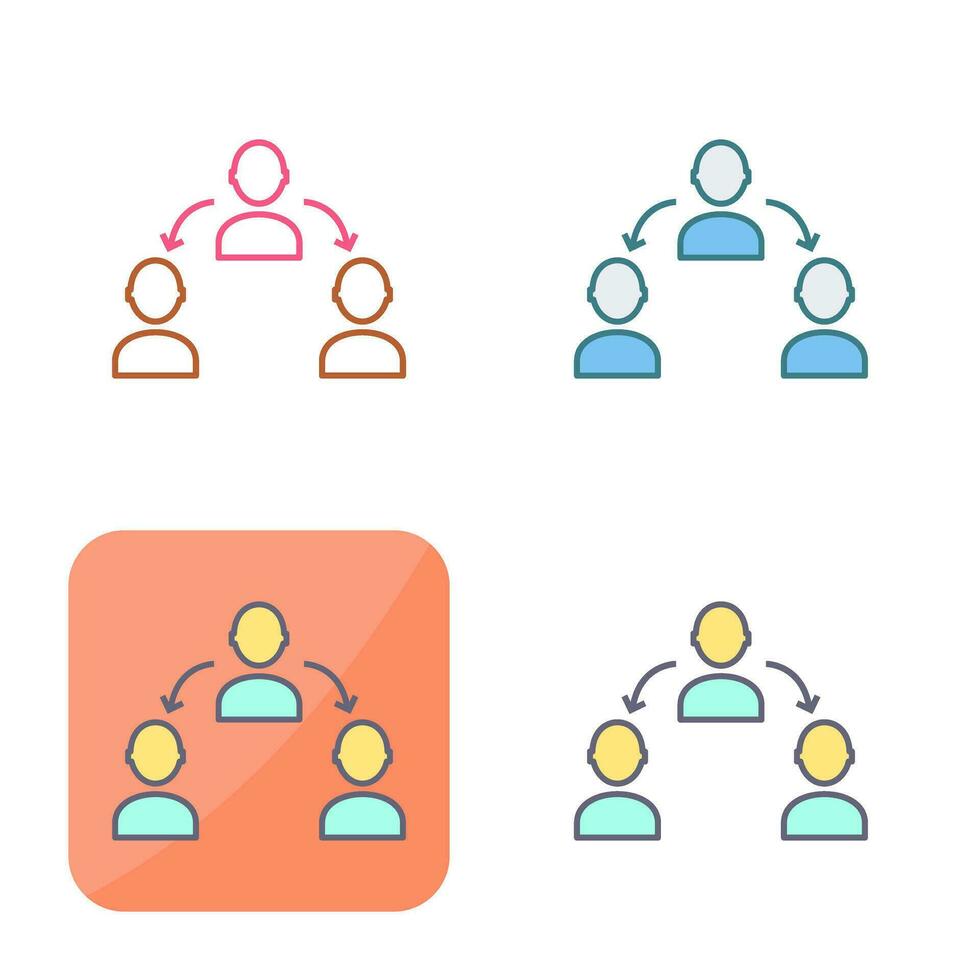 Unique Connected Profiles Vector Icon